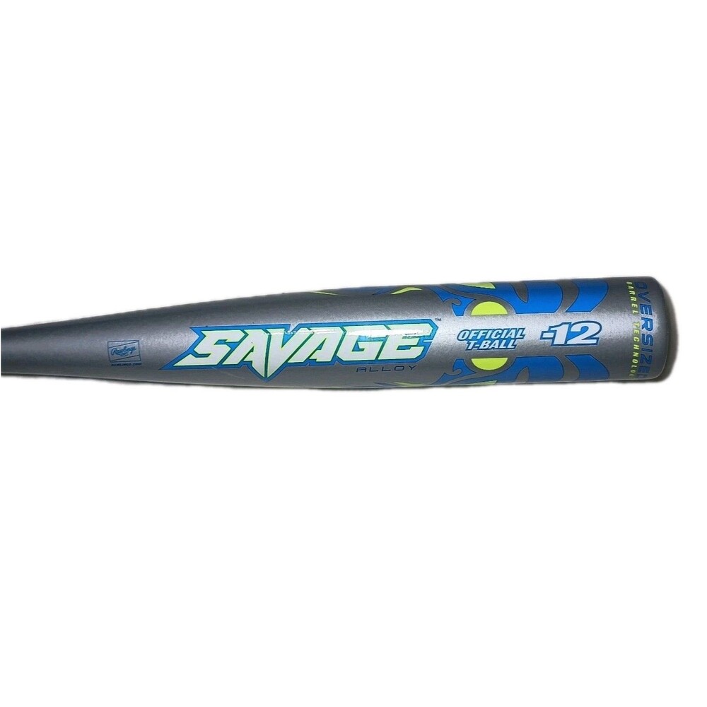 Near Mint Rawlings Savage T-ball Bat 26” 14oz Alloy -12 Oversized Barrel 2 1/4